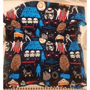 Star Wars Plush Throw Blanket 60" X 46"  Chewbacca Storm Troopers Darth Vadar